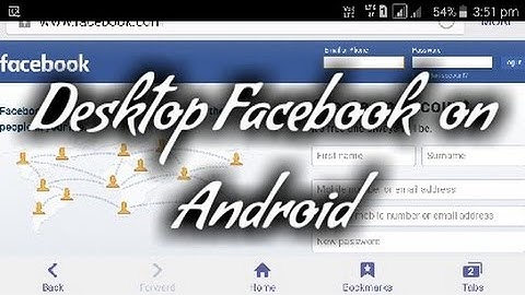 How to use desktop version of Facebook in android