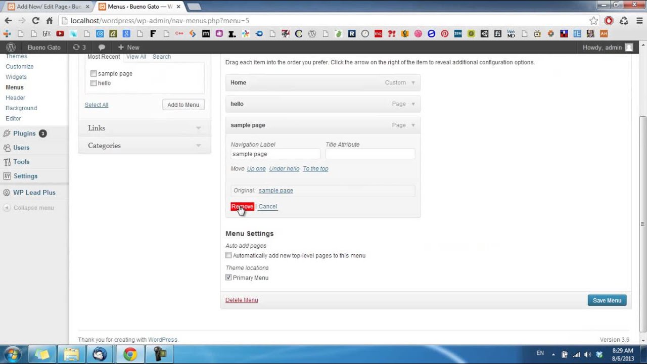 How To Add, Remove, Manage Links In Wordpress' Top Menu Bar YouTube