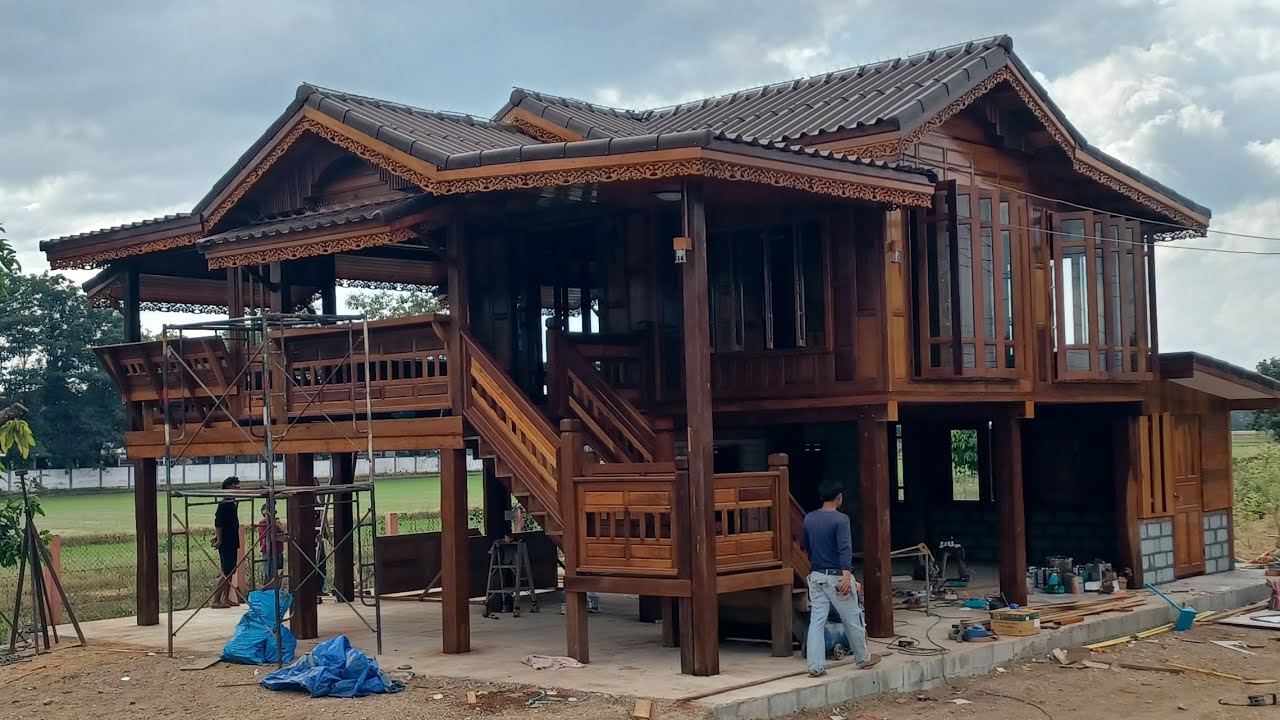 สุดยอดบ้านน็อคดาวน์พื้นที่ 99 ตารางเมตรยกสูงเสาหน้า 9 ฝาเฟี้ยมเสร็จแล้วส่งให้ลูกค้า อุตรดิตถ์