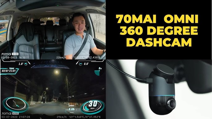 70mai Omni 1080p 360° Dash Cam Video Camera Black 128G