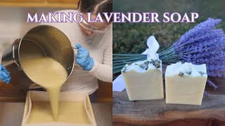Making A Slab Of Lavender Soap | Cadence Rose