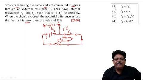 Two cells having the same emf are connected in series through an external resistance R. Cells have