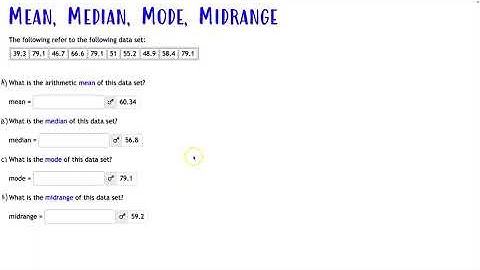 MyOpenMath - Mean, Median, Mode, Midrange