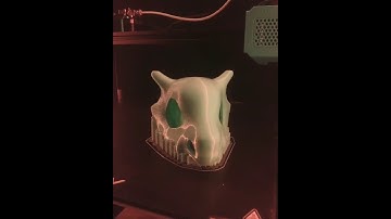 3d Print Time-lapse of Cubone Skull Pokemon