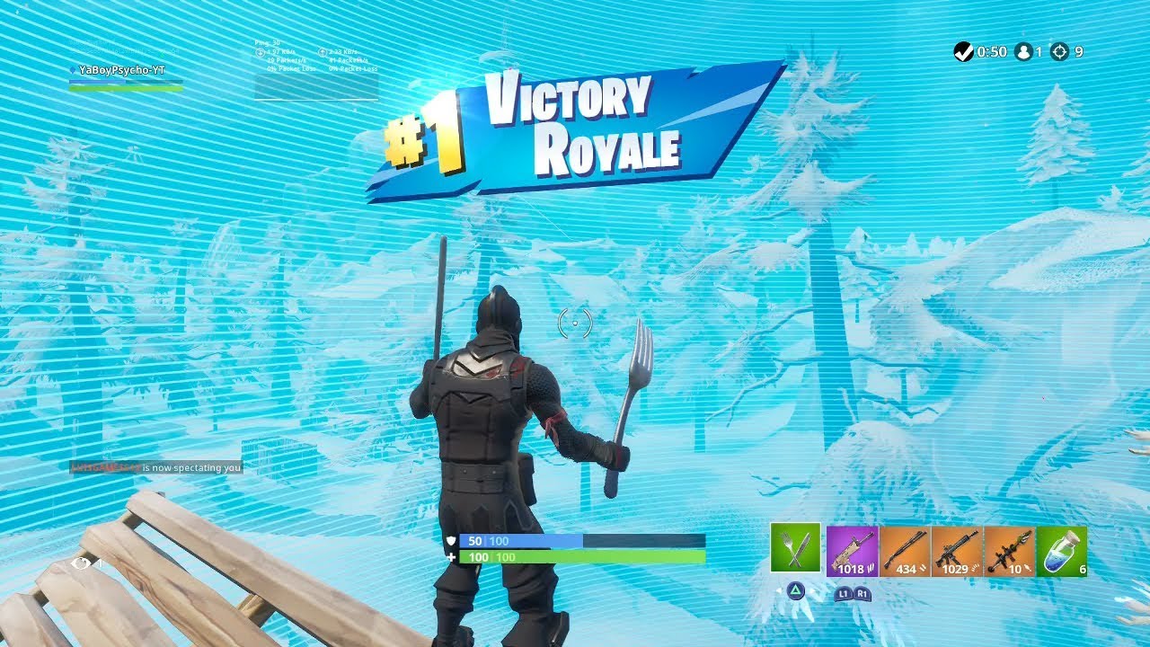 *NEW* “FORK KNIFE” PICKAXE GAMEPLAY Showcase + “BLACK KNIGHT” GAMEPLAY Fortnite Shop SEASON 9