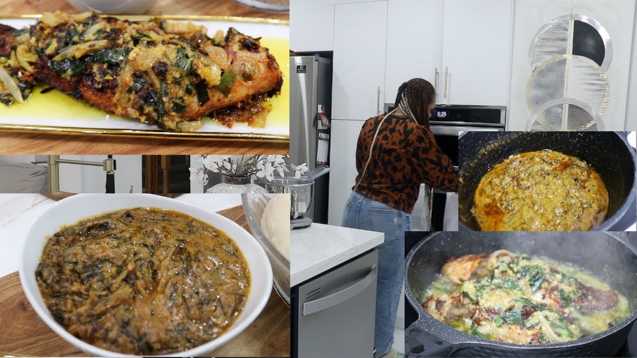 Une autre façon de cuisiner le fumbwa aux champignons et Tilapia avec une marinade très spéciale