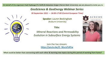 Lauren Beckingham, Auburn University (Reactive Transport)