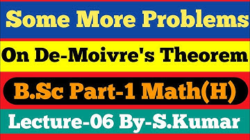 For- B.Sc part-1 maths,FOR-BRABU Muz, Degree Level Trigonometry Questions, De-Moivre