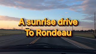 Sunrise drive to Rondeau