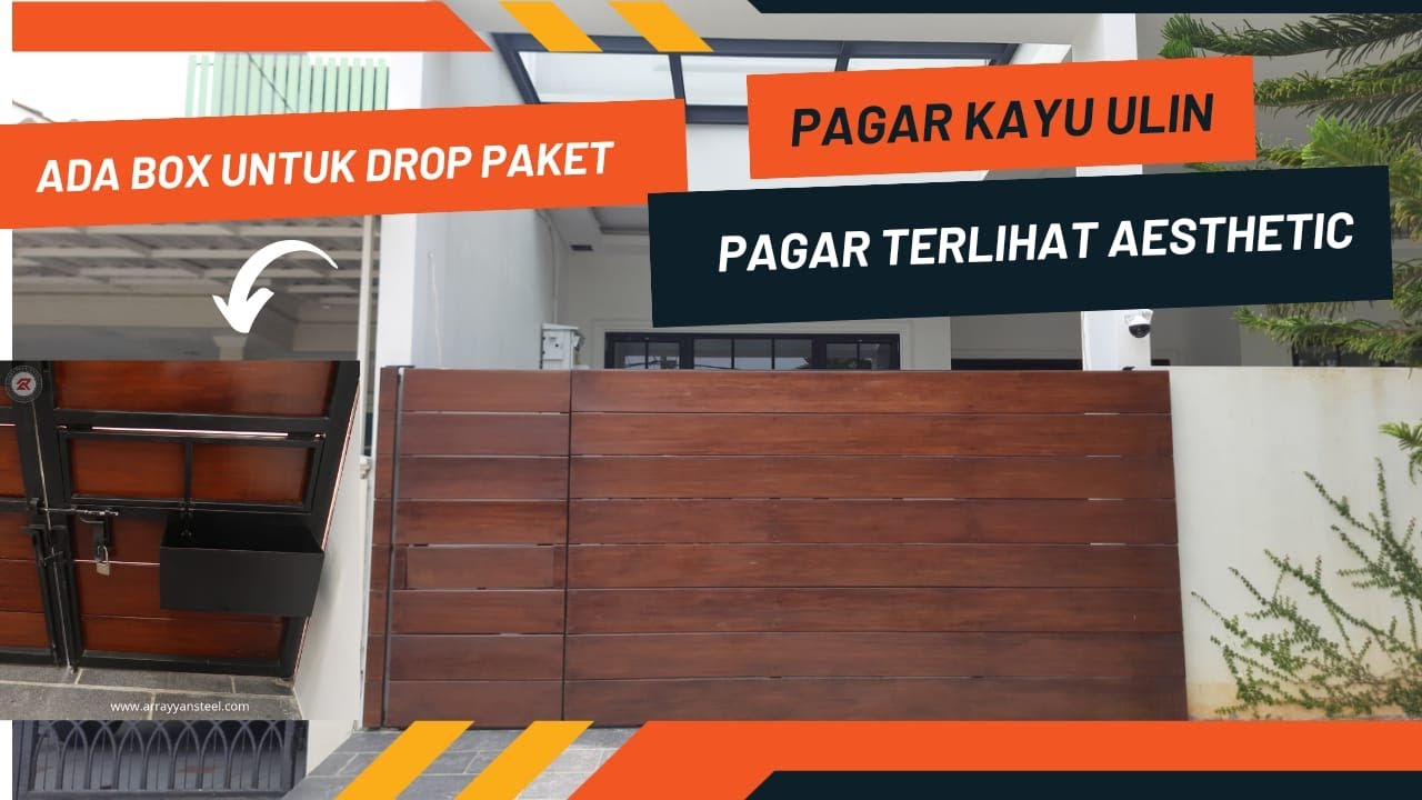 TAMPILAN DEPAN RUMAH MENJADI AESTHETIC DENGAN PAGAR KAYU ULIN!! PAGAR
