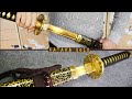 A great idea to create a golden katana from brass