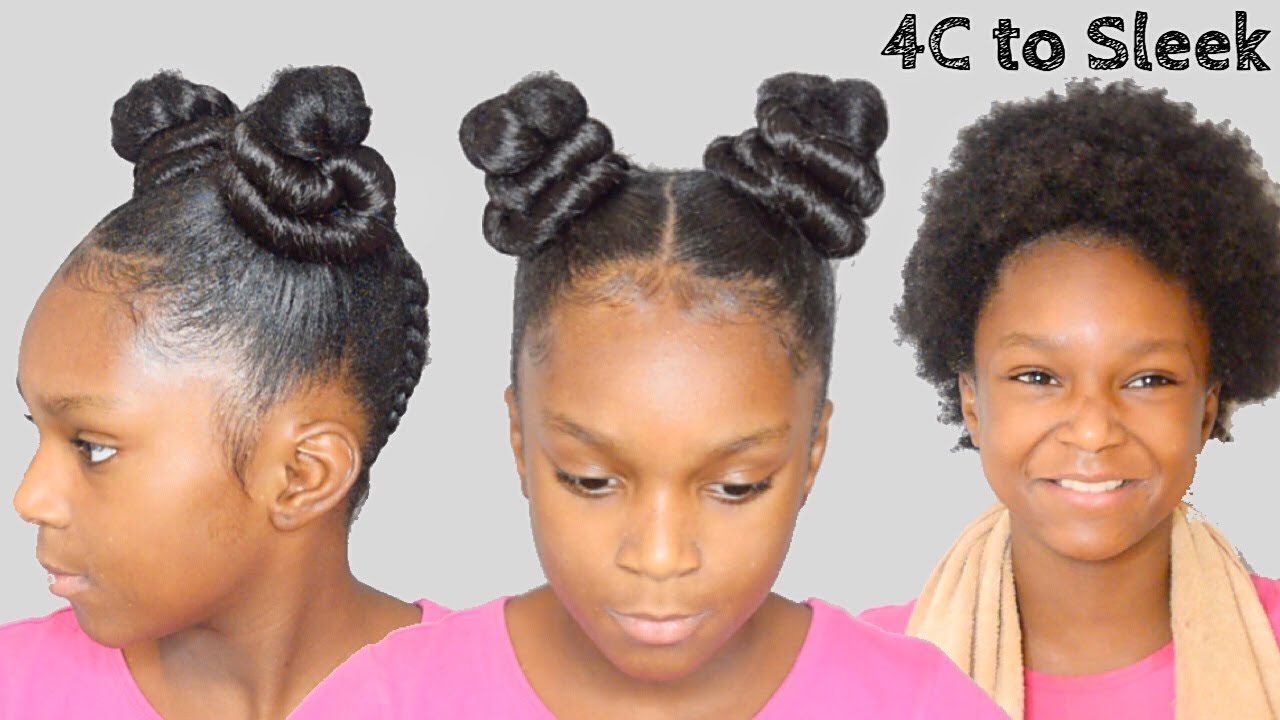 Sleek Spice Girls Double Buns Upside Downbraids On 4c