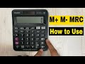 How to Use M  M- and MRC Buttons on Calculator