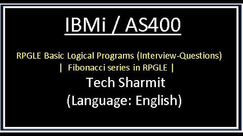 IBMi (AS400) - Fibonacci series in rpgle | rpgle programming tutorial | rpgle interview questions |