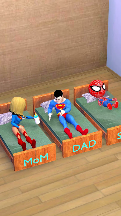 Superman And Supergirl Take Care Of Spidey ❤️  #spiderman