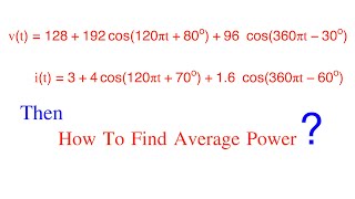 How To Find Average Power || Circuit Analysis Solved Problems