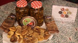 Figues séchées avec de l'huile d'olive, de la nourriture et de la guérison