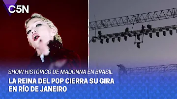 SHOW HISTÓRICO de MADONNA en BRASIL: la reina del pop cierra su gira en RÍO DE JANEIRO