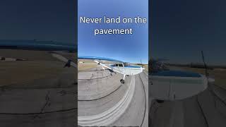 Never Land on Pavement with a Tailwheel Airplane.  #Stinson #shorts
