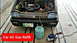 How to refill car ac gas R134a. Car AC gas Charging video in Urdu/Hindi