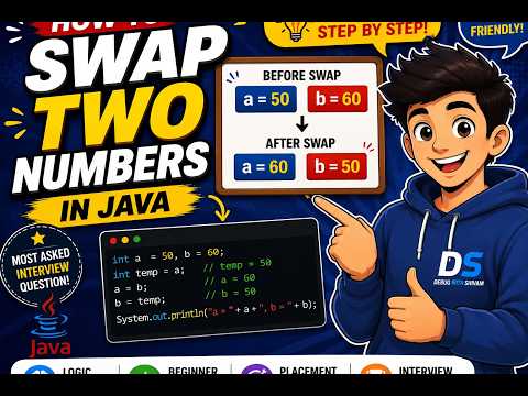 How to Swap Two Numbers in Java | Java Interview Question | Beginner Friendly