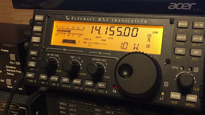 KX3 Elecraft  F8BBL VS K1TTT qso with 1 w