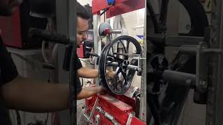 The Wheel Is Being Brought Back To The Same Position With A Very High Technique #Wheels #Repair