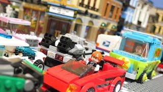 LEGO Traffic  FUNNY! A Wild Ride Through Traffic In Stop Motion