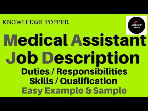Medical Assistant Job Description | Medical Assistant Duties and Responsibilities