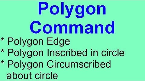 Polygon Command in AutoCad II Hindi/Urdu Tutorial