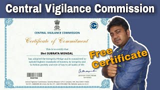 Central Vigilance Commission Free Certificate Free Certificate By Government Of India