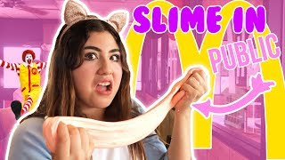 MAKING SLIME IN PUBLIC , AT MCDONALDS
