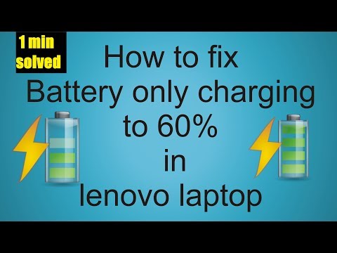 How To Fix Battery Only Charging To 60% In Lenovo Laptop