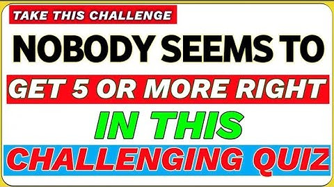 NOBODY SEEMS TO GET 5 OR MORE RIGHT IN THIS CHALLENGING QUIZ! | Ultimate Hard IQ Test 🔥