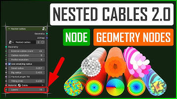 Nested Cables 2.0 (update) group node in Geometry nodes - Blender tutorial ENG