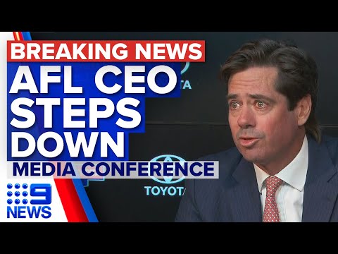 AFL CEO Gillon McLachlan resigns from the top job after eight years | 9 News Australia