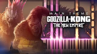 Godzilla x Kong The New Empire Main Title Theme (Synthesia Piano Tutorial)