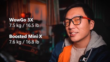 WowGo 3X electric longboard weighs less than a Boosted Mini X short board