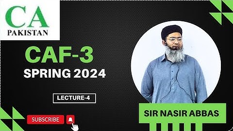LECTURE-4 | BASIC COSTING | CMA | CAF-3 | BY SIR NASIR ABBAS FCA | SPRING 24 LATEST LECTURES CMA