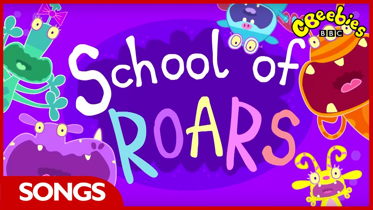 cbeebies songs school of roars theme tune youtube school theme