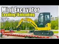 How to Load/Unload a Mini Excavator | Heavy Equipment Operator Training