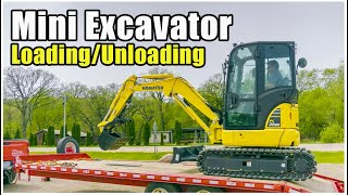 How to Load/Unload a Mini Excavator | Heavy Equipment Operator Training