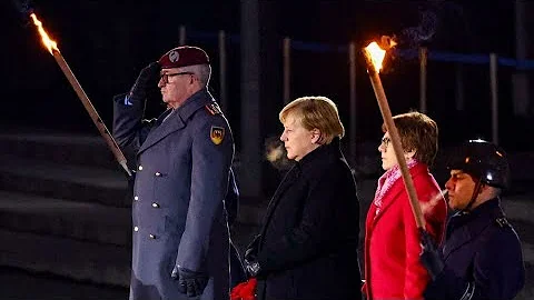 "Deutschlandlied" - Farawell Honors of Angela Merkel as Chancellor of Germany in Berlin 2021