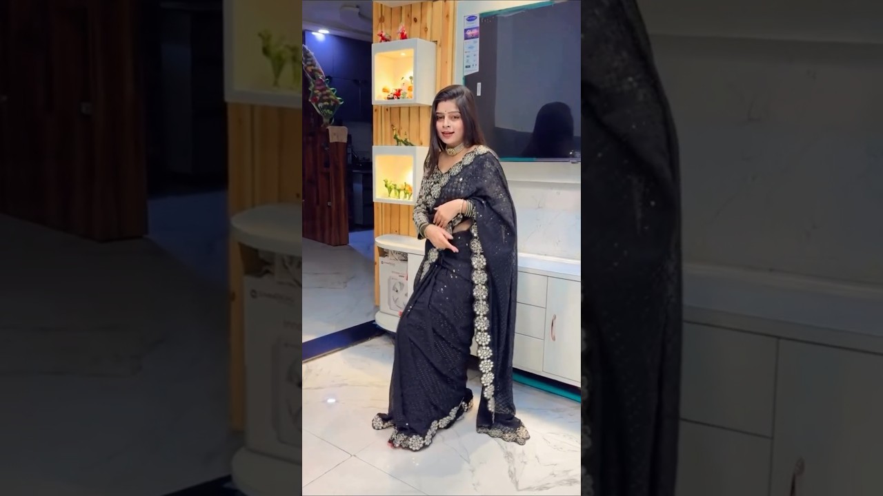 black mirror work fancy saree | Rohit fashion club