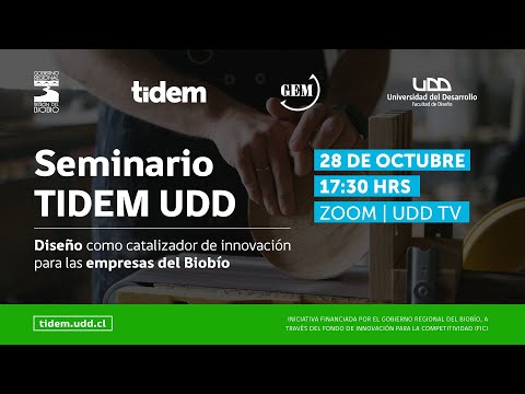 Seminario TIDEM UDD | Diseño como catalizador de innovación para las empresas del Biobío