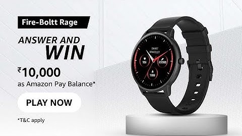 Amazon Fire Boltt Quiz Answers Today | Amazon quiz answers today