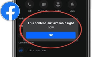 Deze inhoud is momenteel niet beschikbaar Probleem op Facebook