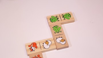 Must-have classic game. Dominoes with animals