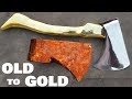 Extremely Rusted Hatchet RESTORATION | OLD to GOLD