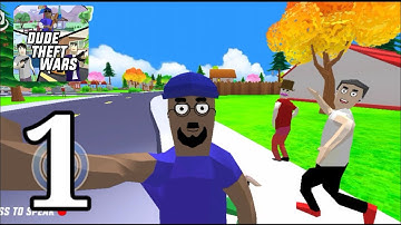 Dude Theft Wars - Gameplay walkthrough Part 1 - Tutorial Single Player (iOS, Android)